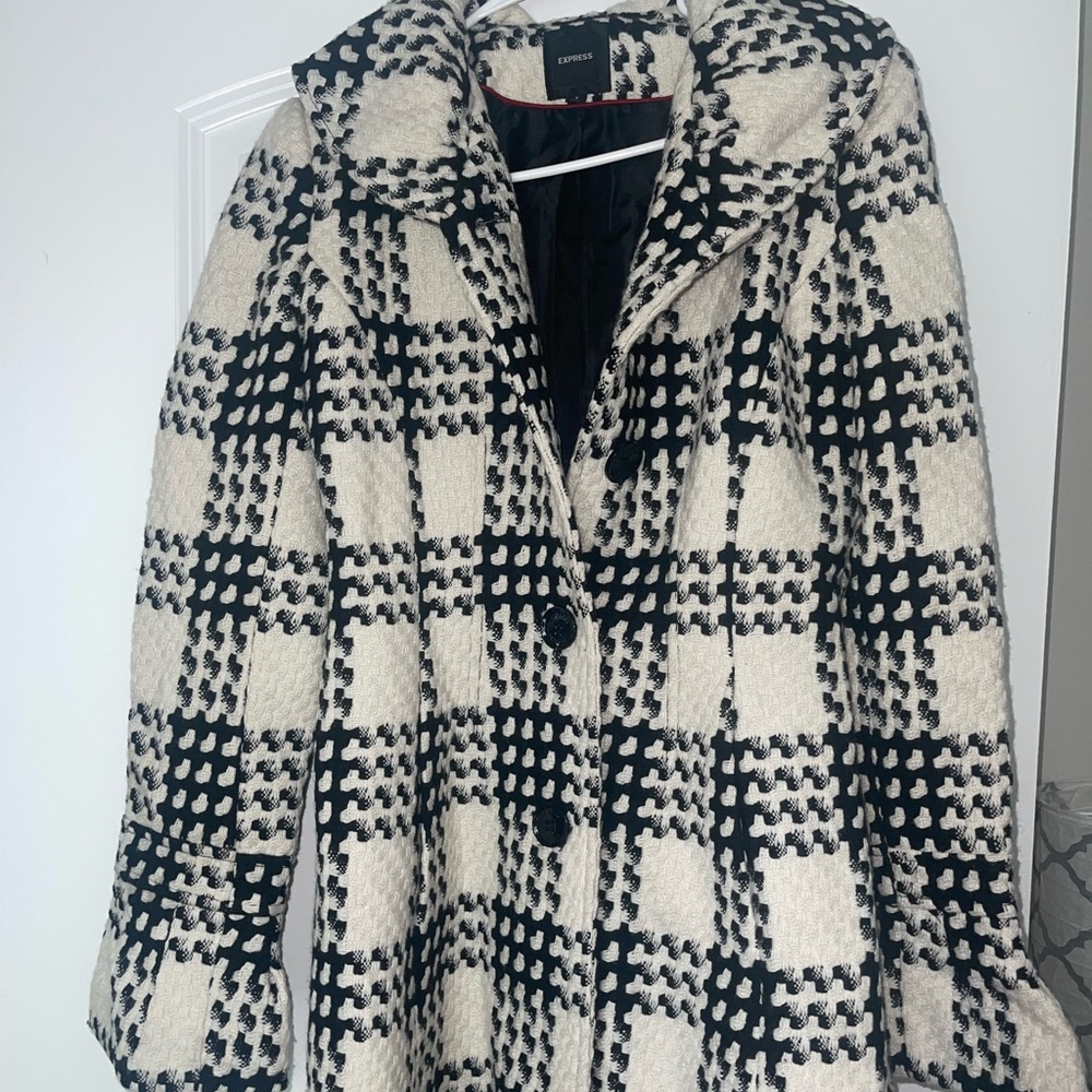 EXPRESS Houndstooth Coat Size S